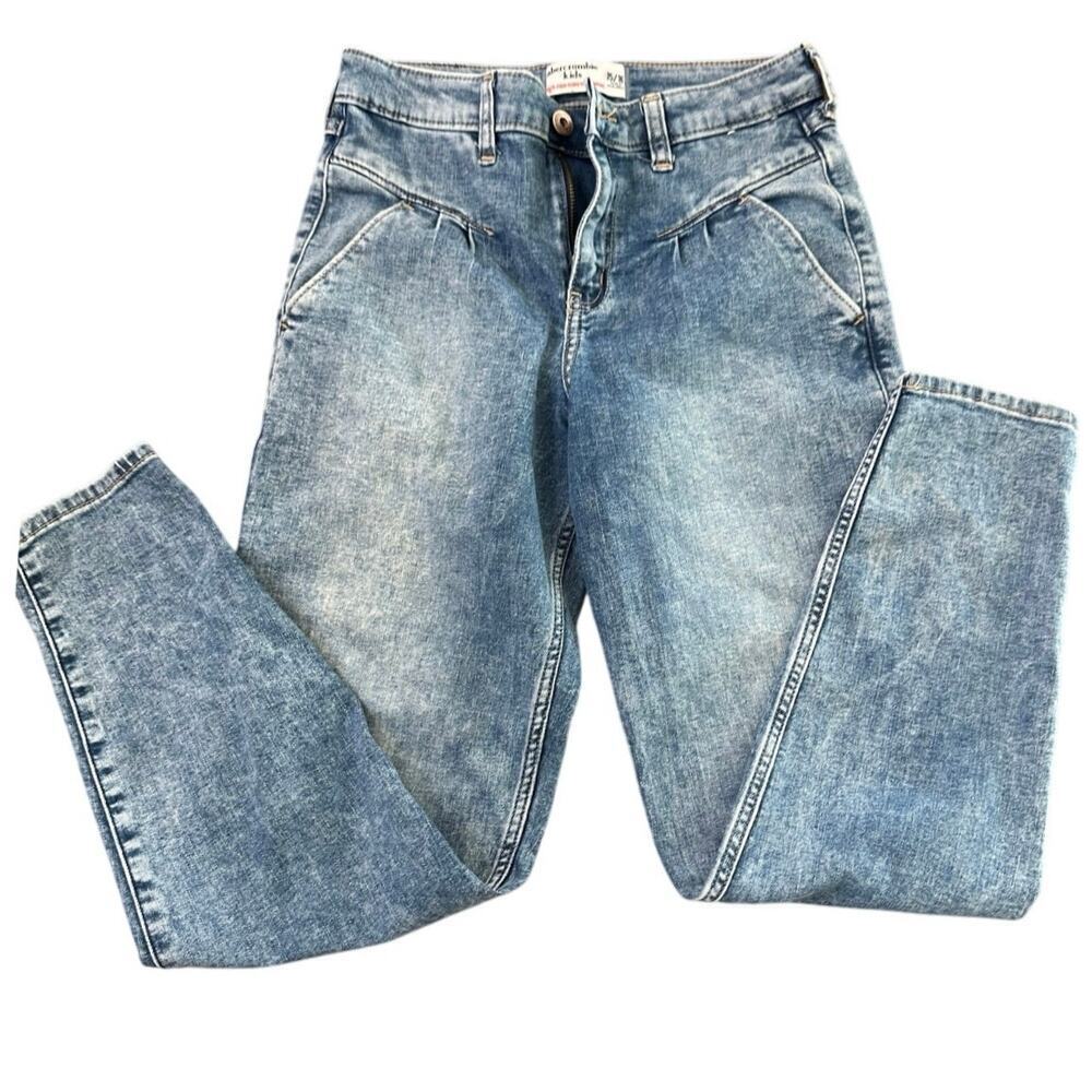 Abercrombie Kids Girl's Blue High Rise Mini Mom Jeans Size 15/16